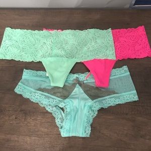 Victorias Secret Set Of 3 Cheeky Small Panties